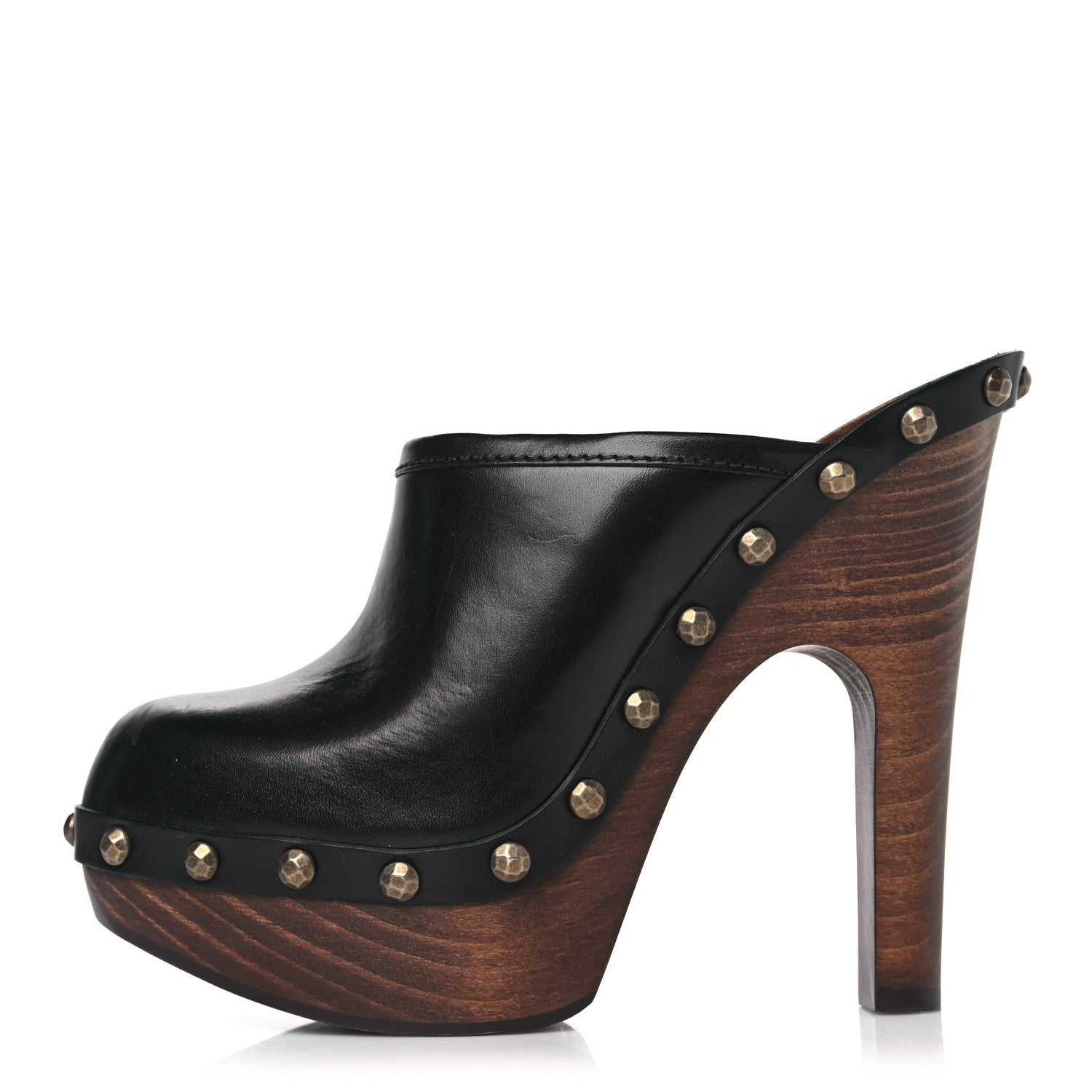 Saint Laurent Smooth Calfskin Camoy Clogs 39.5 Black 1 of 10