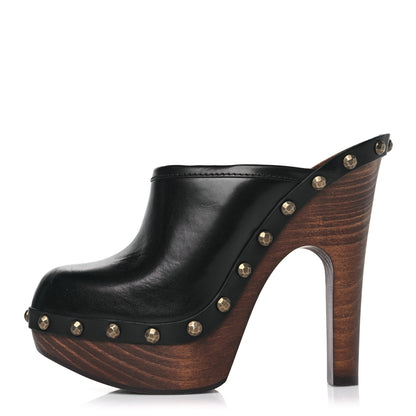 Saint Laurent Smooth Calfskin Camoy Clogs 39.5 Black 1 of 10