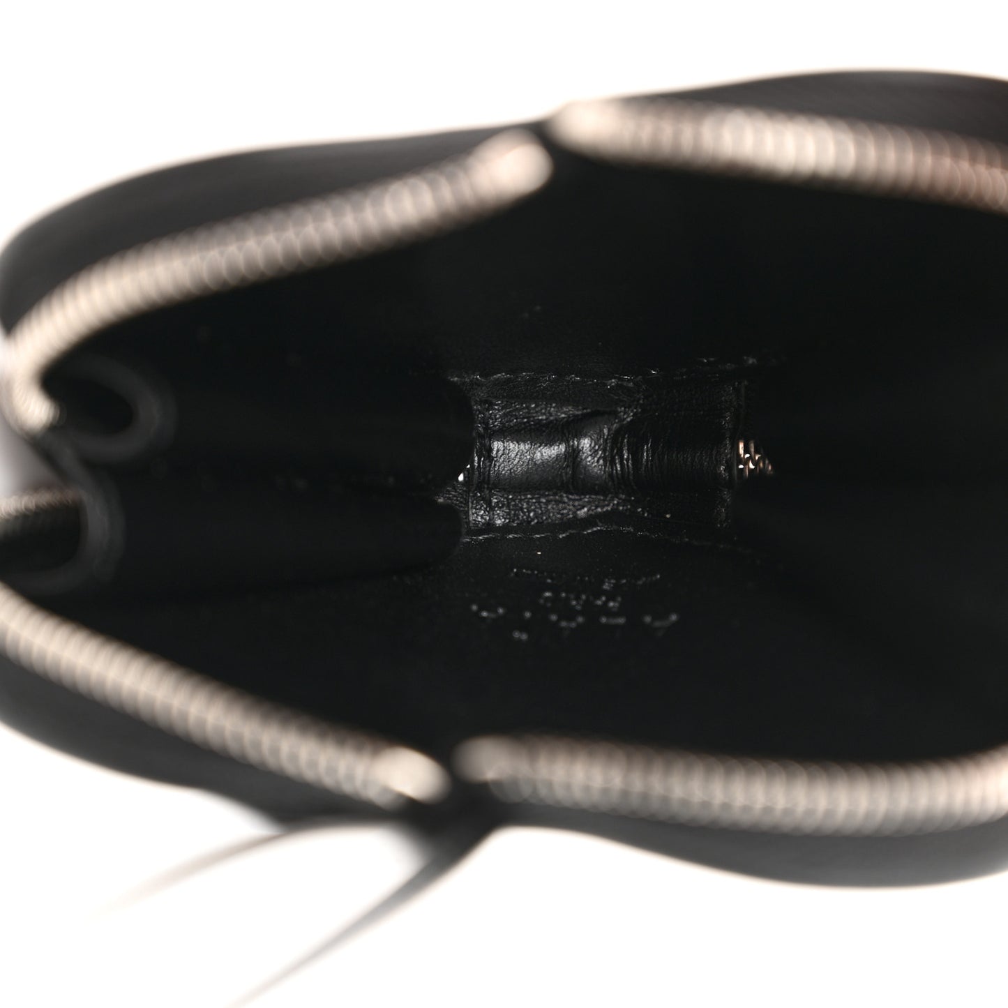 Buffed Calfskin Le Coeur Mini Coin Pouch Black