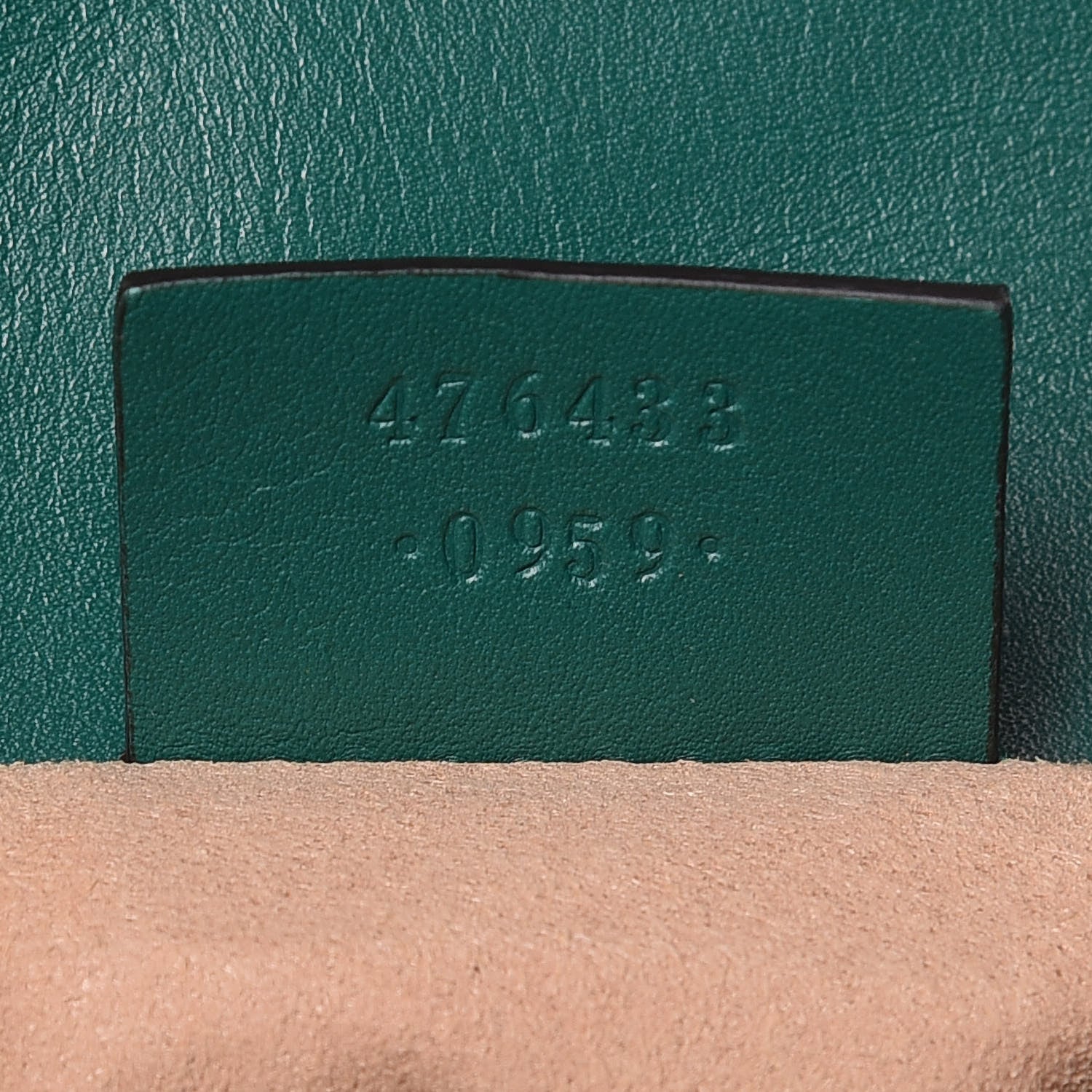 Gucci Calfskin Matelasse Super Mini GG Marmont Shoulder Bag Emerald Green 9 of 10