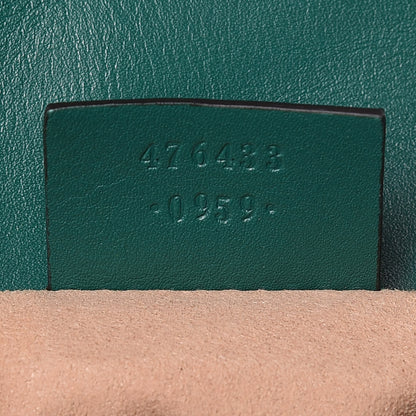 Gucci Calfskin Matelasse Super Mini GG Marmont Shoulder Bag Emerald Green 9 of 10