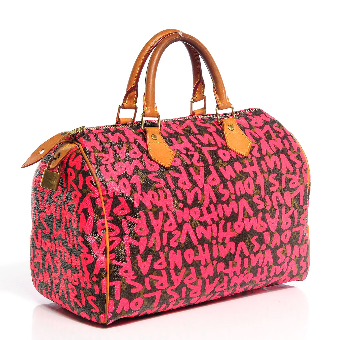 Monogram Graffiti Speedy 30 Fuchsia
