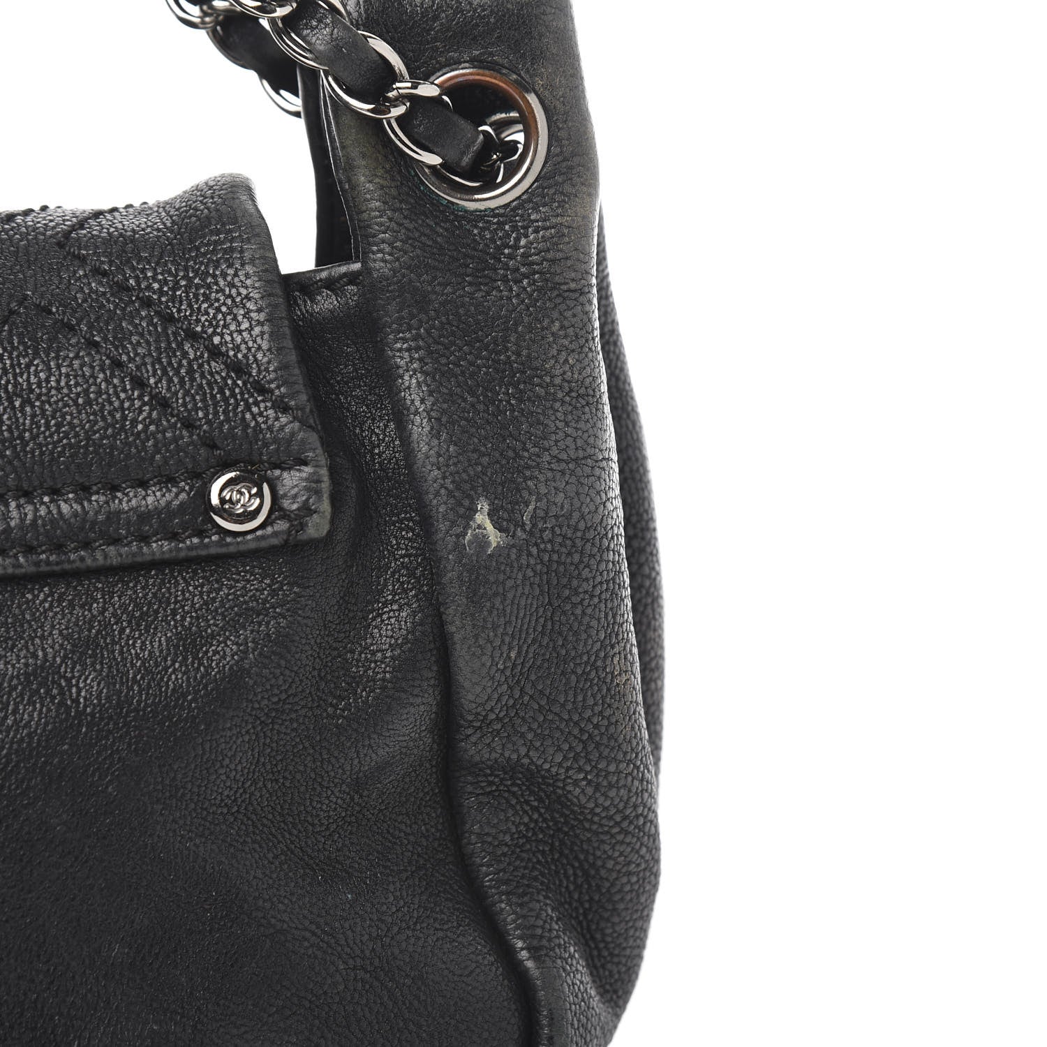 Chanel Calfskin Diamond Stitch Accordion Flap Black 13 of 14