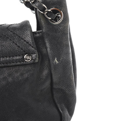 Chanel Calfskin Diamond Stitch Accordion Flap Black 13 of 14
