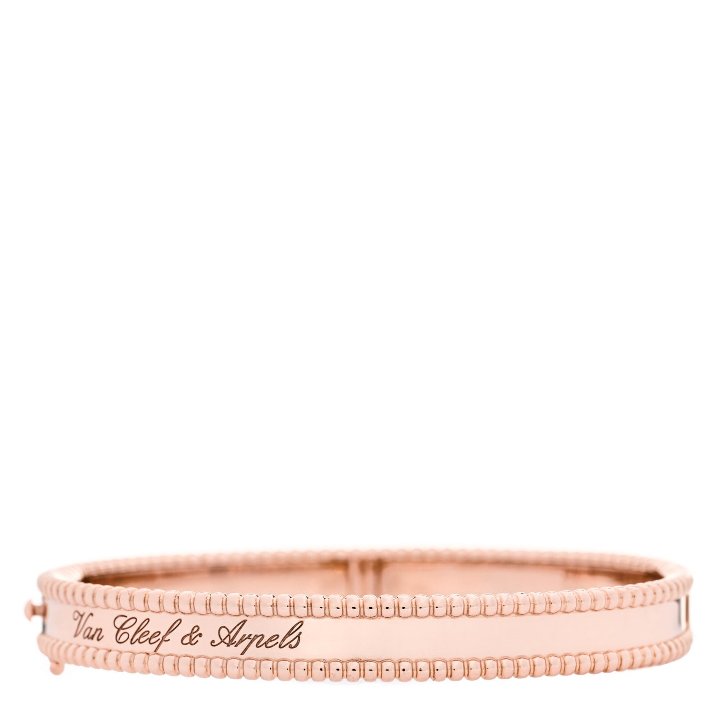 18K Rose Gold Perlee Signature Bangle Bracelet M