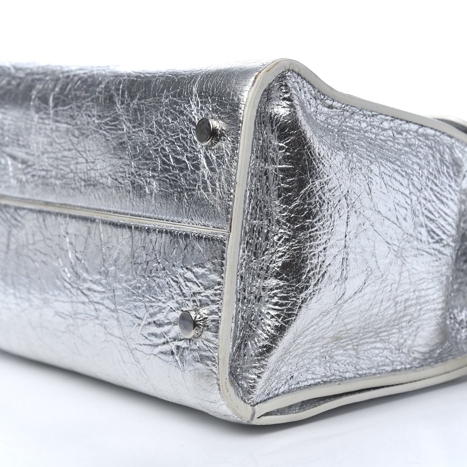 Christian Dior Metallic Calfskin Medium Diorever Flap Silver 8 of 9