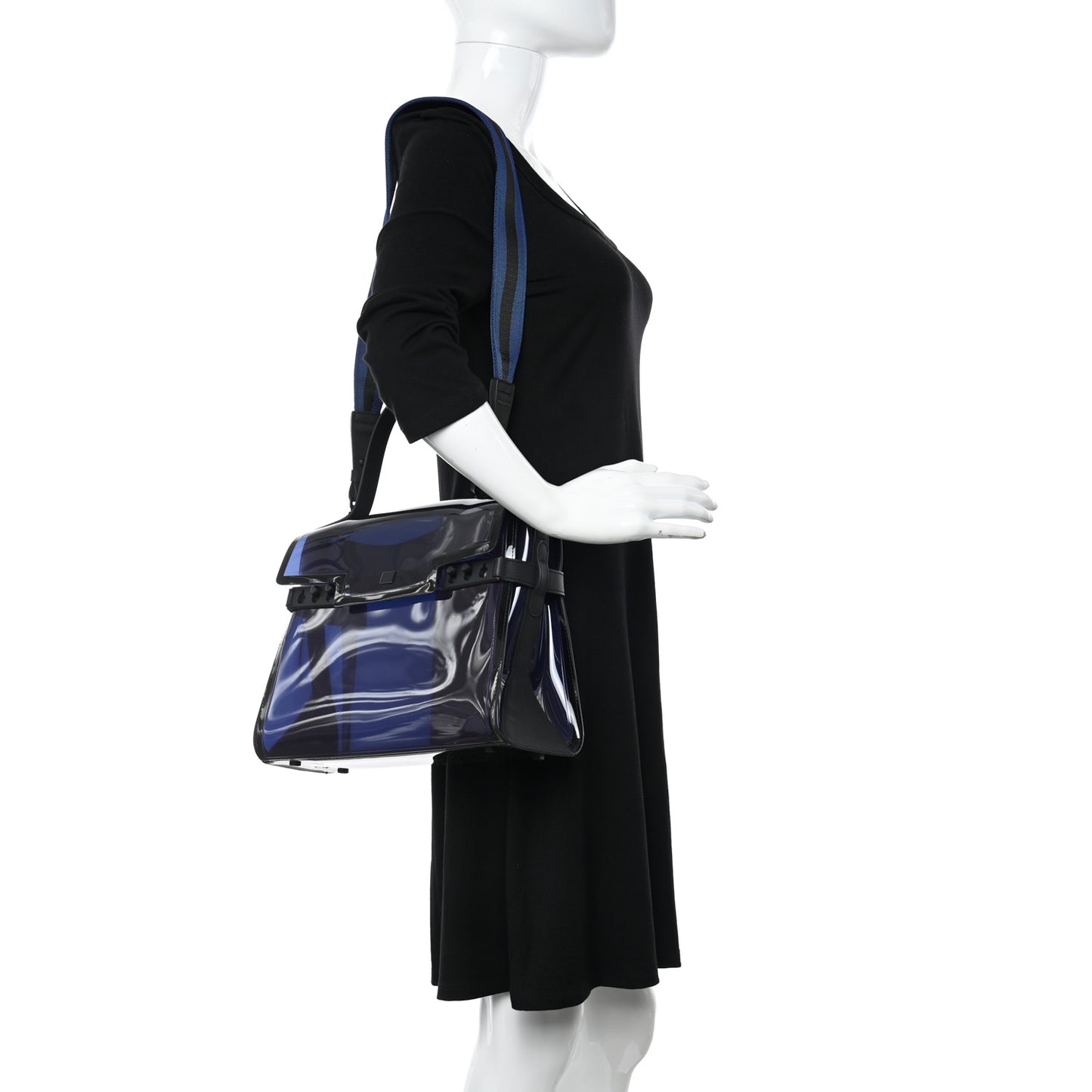 PVC Tempete Dark Night Satchel Blue De Prusse