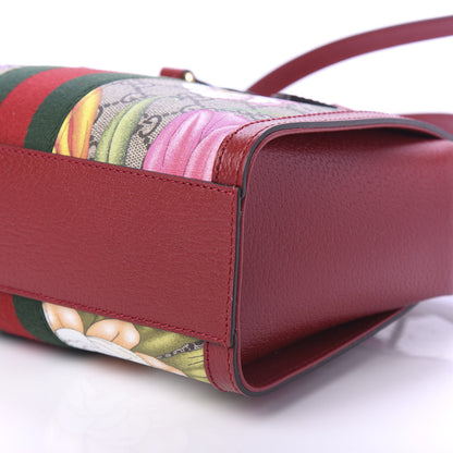 Gucci GG Supreme Monogram Flora Web Small Ophidia Tote Bag Red 7 of 11