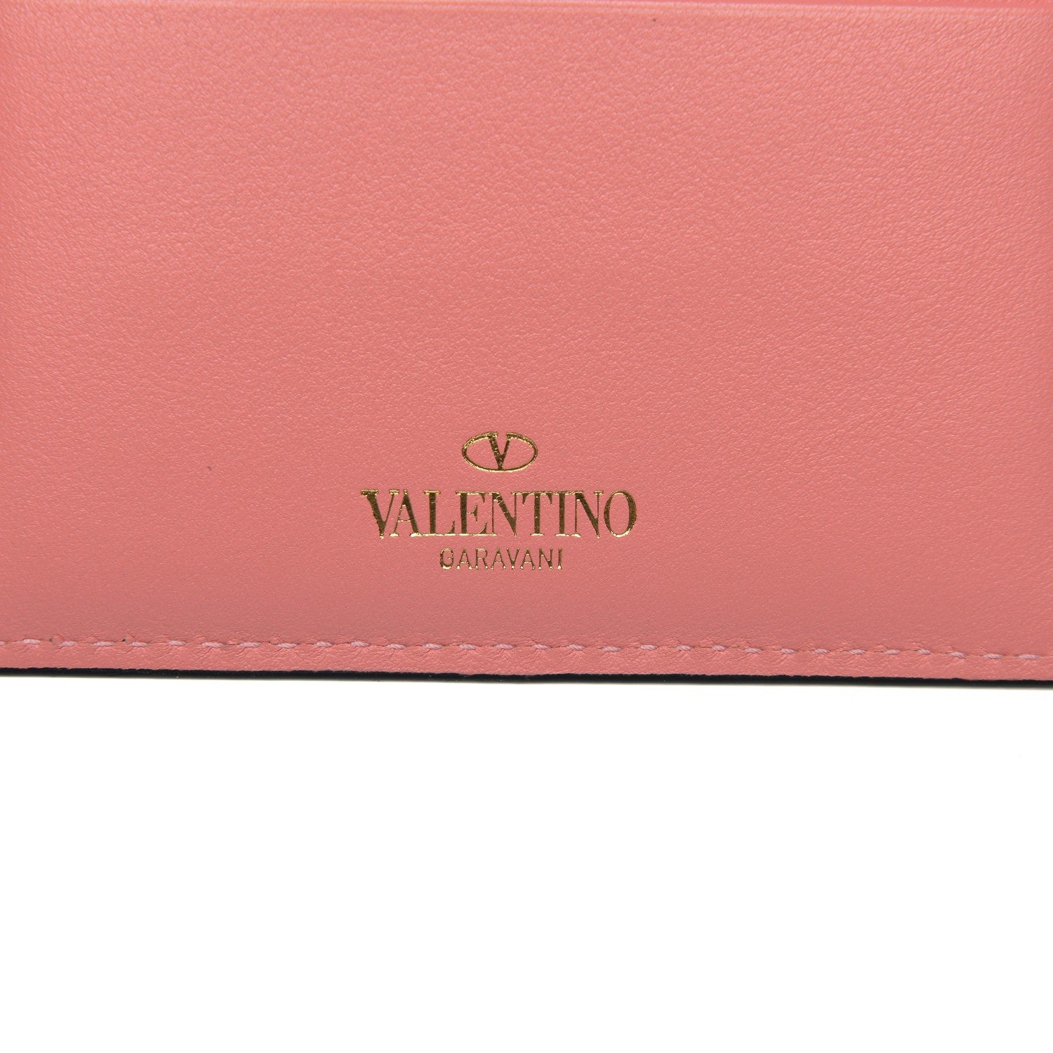 Valentino Garavani Vitello Rockstud Card Holder Paradise Rose 7 of 7