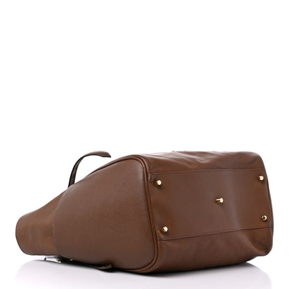 Burberry Calfskin Haymarket Check Small Canterbury Tote Brown 4 of 15