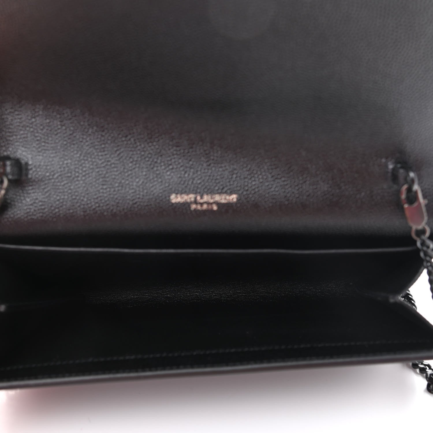 Saint Laurent Grain De Poudre Uptown Chain Wallet Black 6 of 10