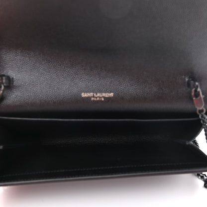 Saint Laurent Grain De Poudre Uptown Chain Wallet Black 6 of 10
