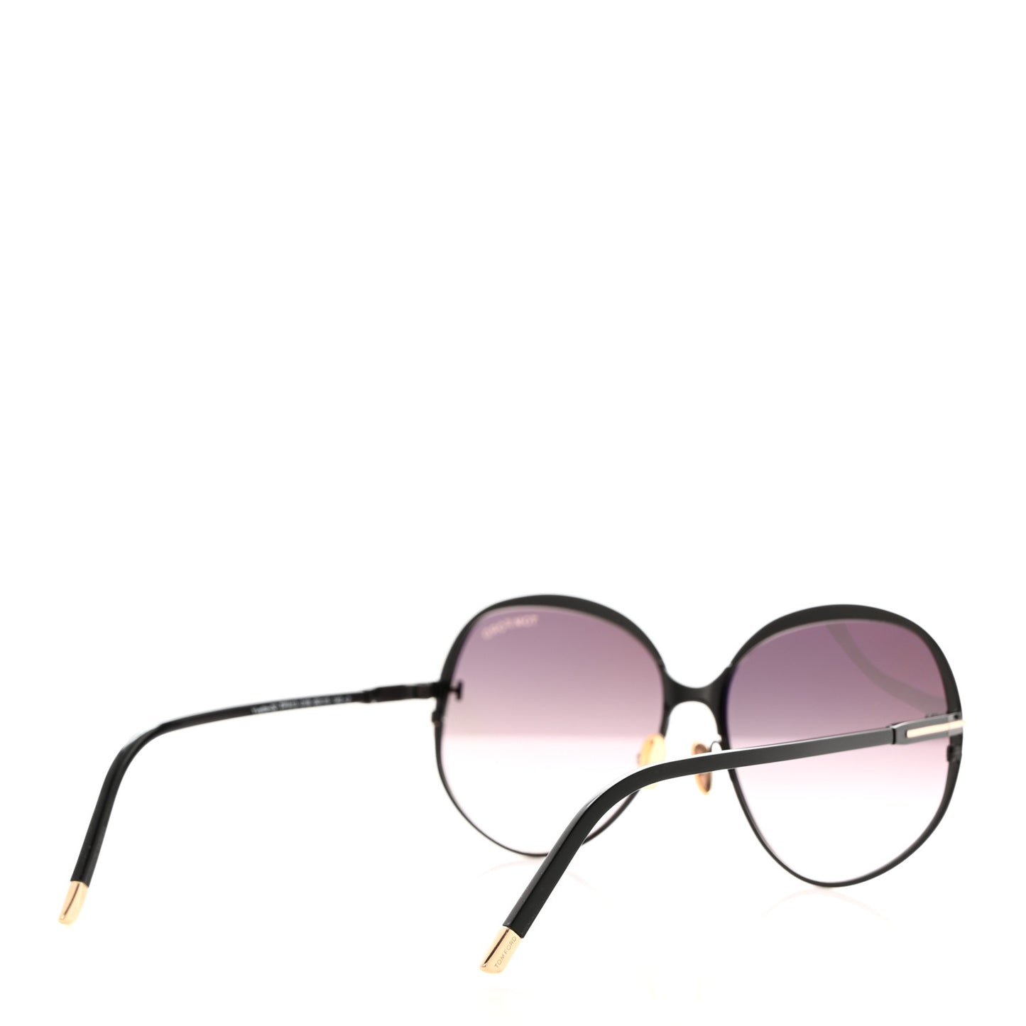 Yvette Round Metal Sunglasses TF913 Black