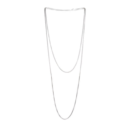 David Yurman Sterling Silver 14K Yellow Gold 3.6mm Medium Box Chain Necklace 72" 3 of 4