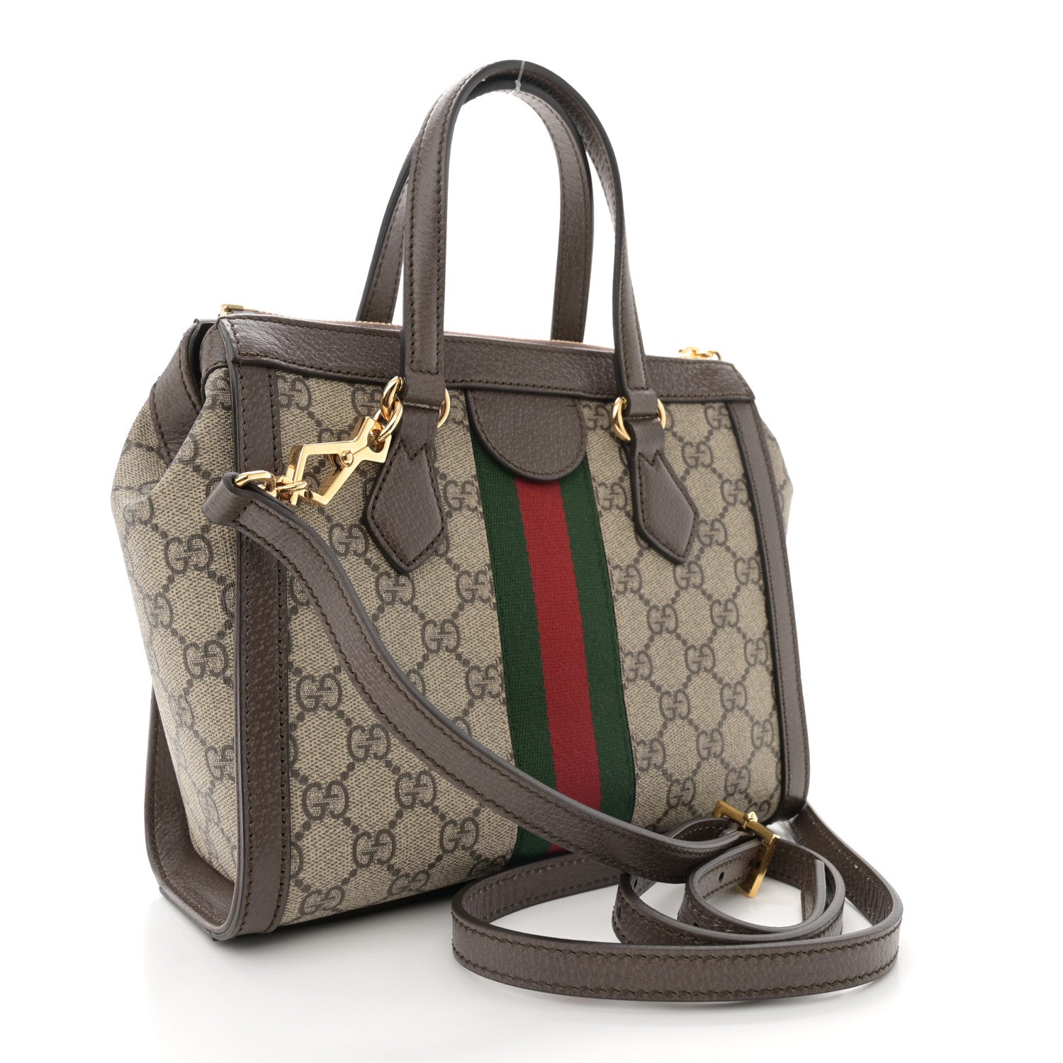 Gucci GG Supreme Monogram Small Ophidia Tote Bag Brown 3 of 11