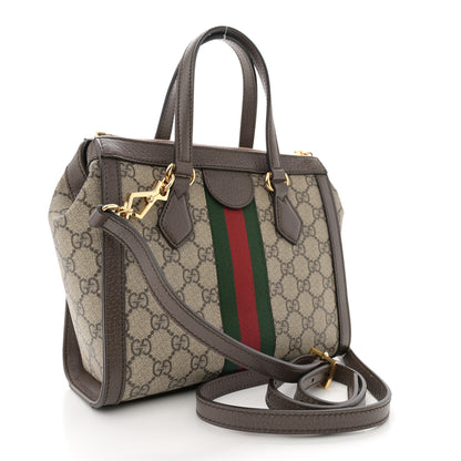 Gucci GG Supreme Monogram Small Ophidia Tote Bag Brown 3 of 11