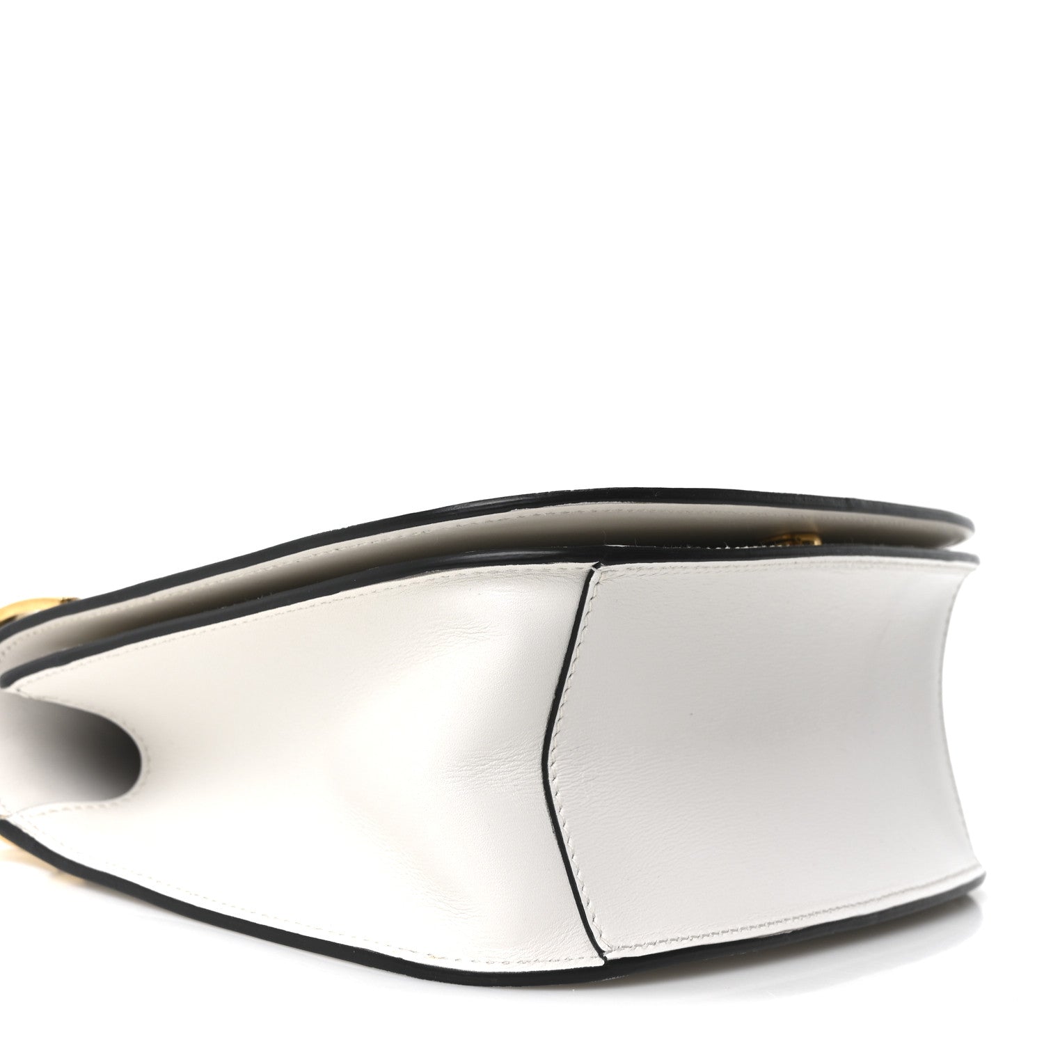 Prada City Calf Striped Pionniere Saddle Bag White Black 8 of 9