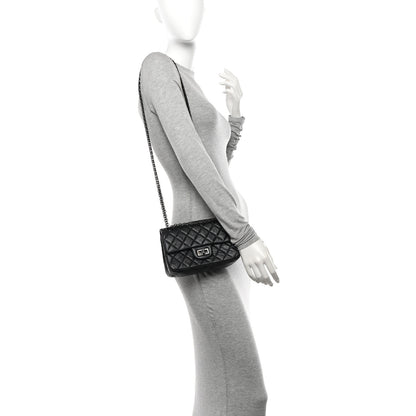 Chanel Aged Calfskin Quilted 2.55 Reissue Mini Flap So Black 2 of 12