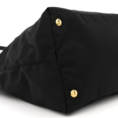 Prada Tessuto Nylon Saffiano Tote Black 8 of 13