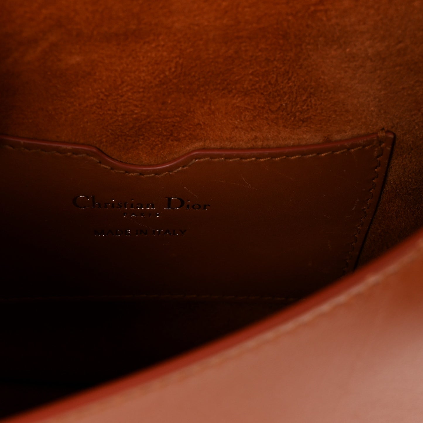 Box Calfskin Medium Bobby Flap Dark Tan