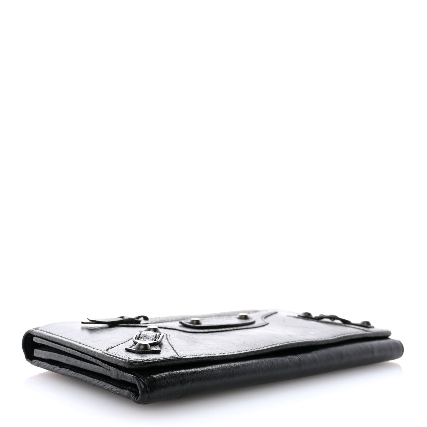 Agneau Classic Hardware Money Wallet Black