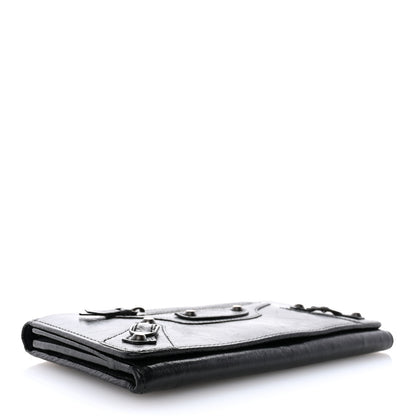 Balenciaga Agneau Classic Hardware Money Wallet Black 4 of 7
