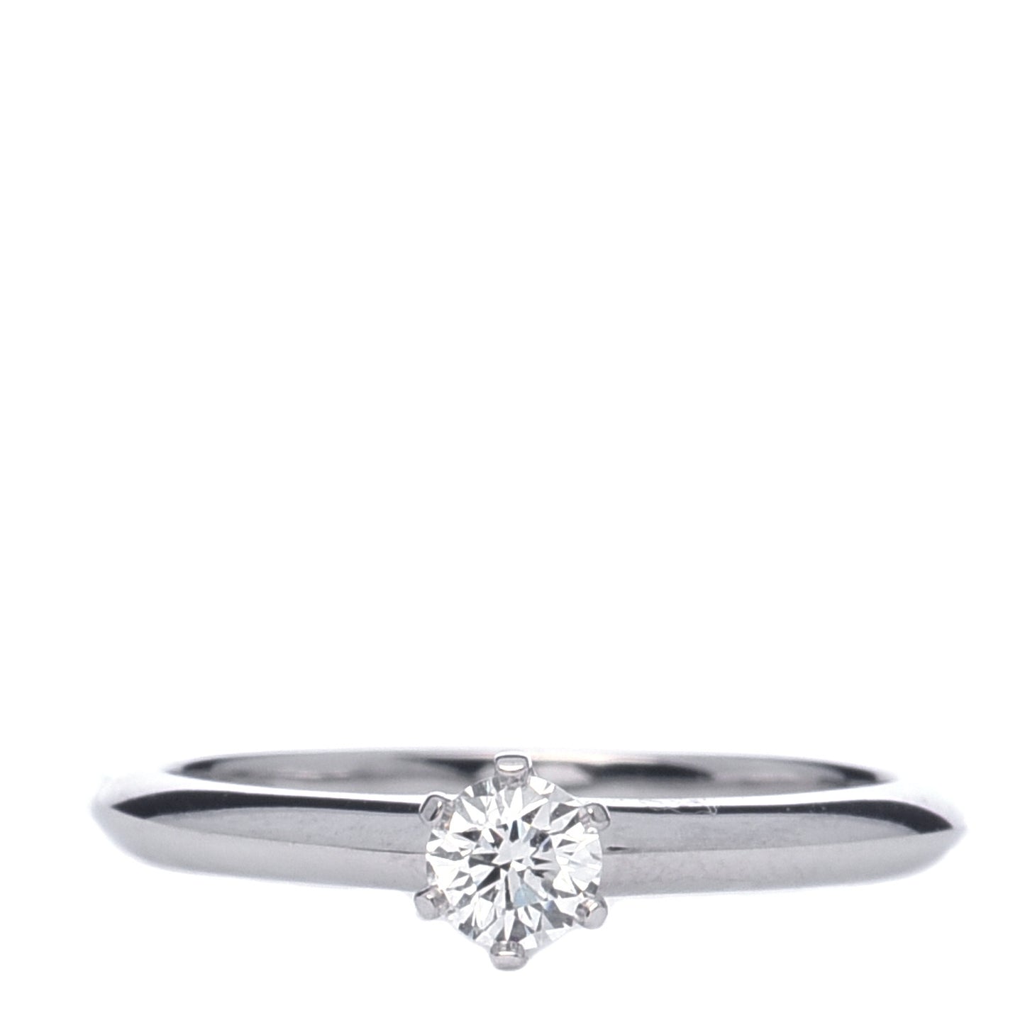Platinum Diamond .20ct Solitaire Engagement Ring 50 5.25