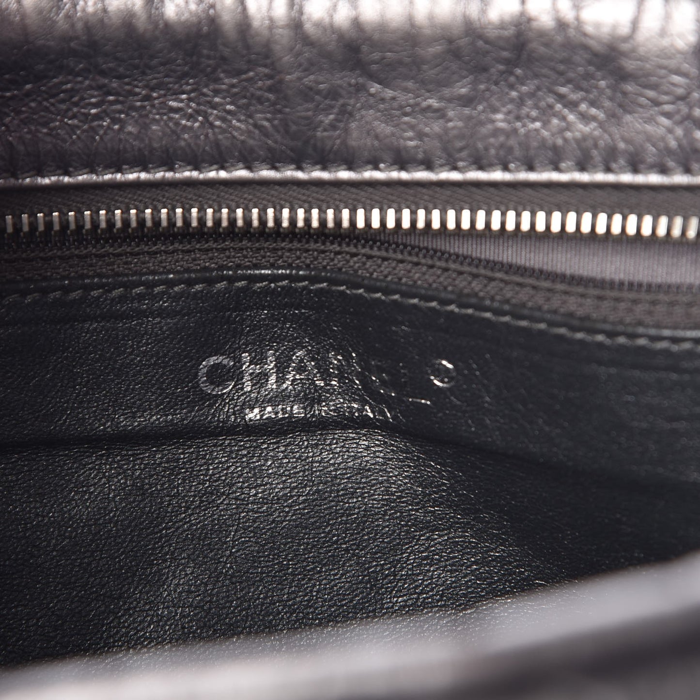 Metallic Aged Calfskin Quilted Large Reissue Camera Case Silver