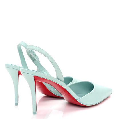 Christian Louboutin Nappa Apostropha 80 Slingback Pumps 38.5 Iceberg 5 of 10