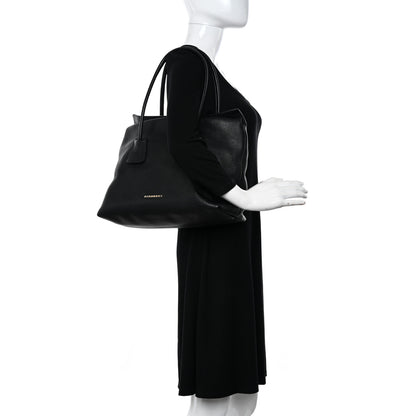 Burberry London Grainy Calfskin Medium Baynard Tote Black 3 of 12