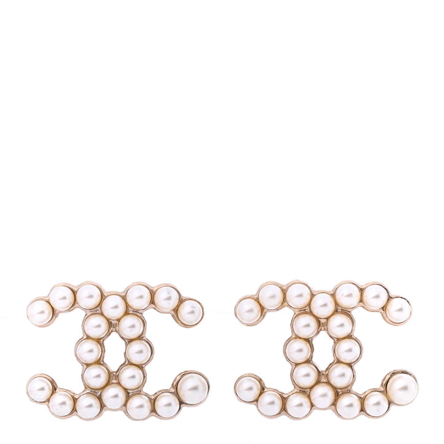 Pearl CC Earrings Gold