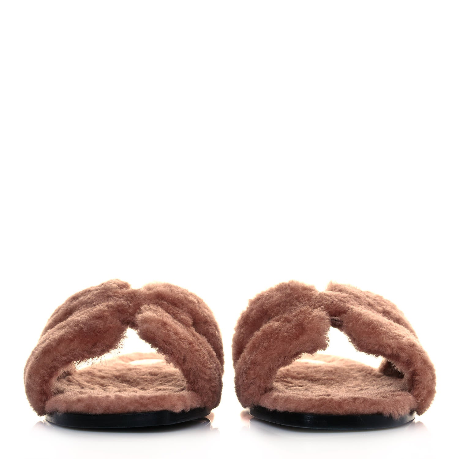 Hermes Woolskin Oran Sandals 35 Rose Aube 2 of 8