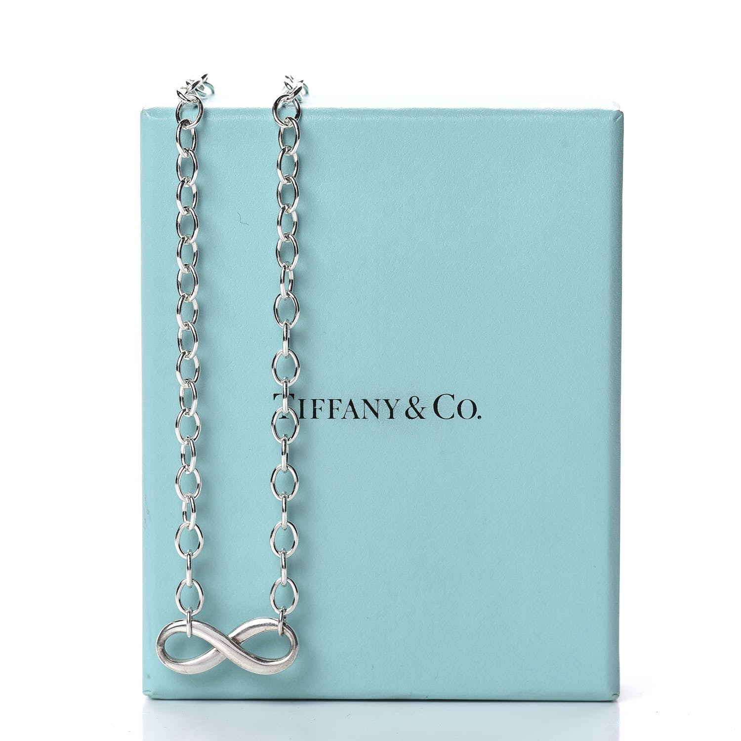 Tiffany Sterling Silver Narrow Infinity Link Necklace 7 of 7