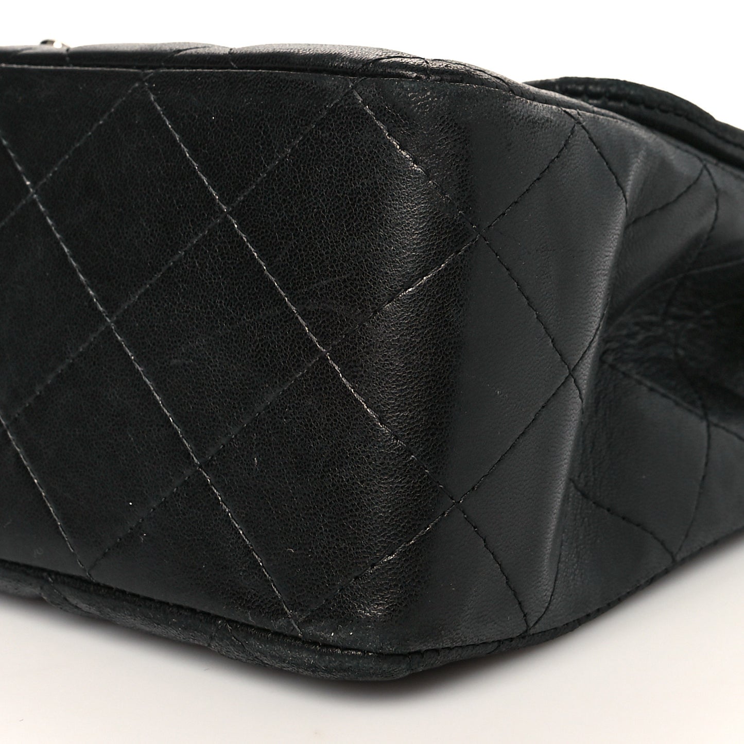 Lambskin Quilted Jumbo Single Flap Black