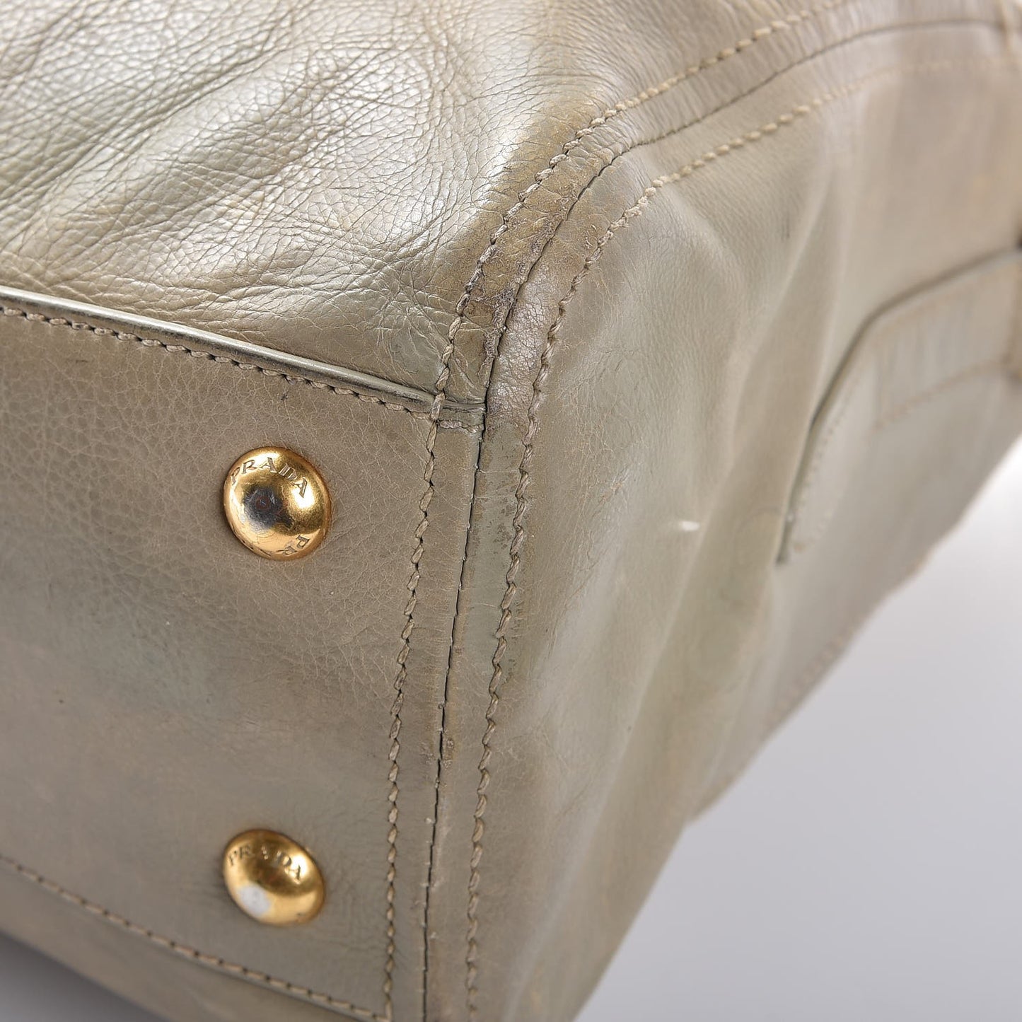 Glace Calfskin Extra Wide Tote Stone