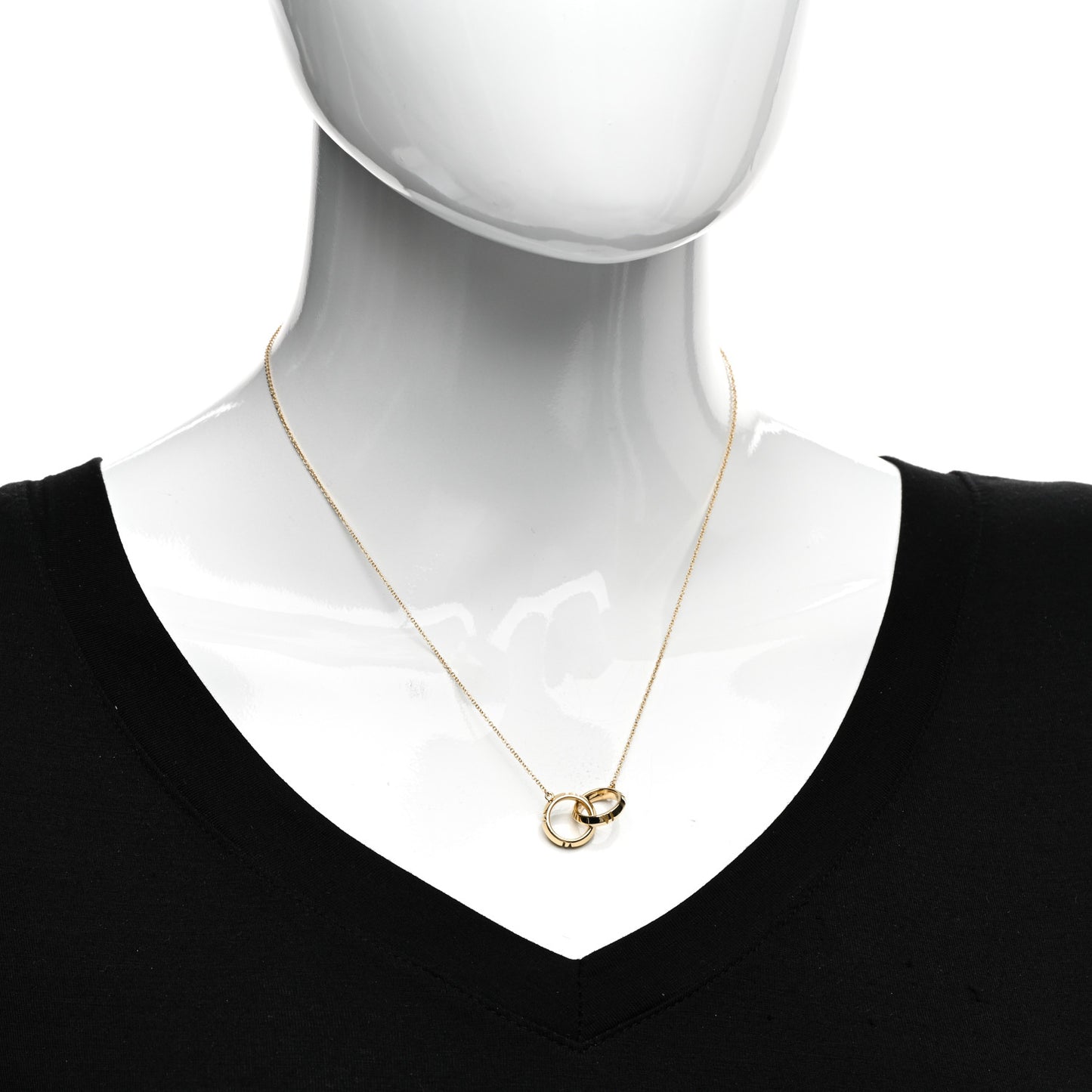18K Yellow Gold Interlocking Atlas Open Pendant Necklace
