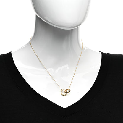 Tiffany 18K Yellow Gold Interlocking Atlas Open Pendant Necklace 2 of 4