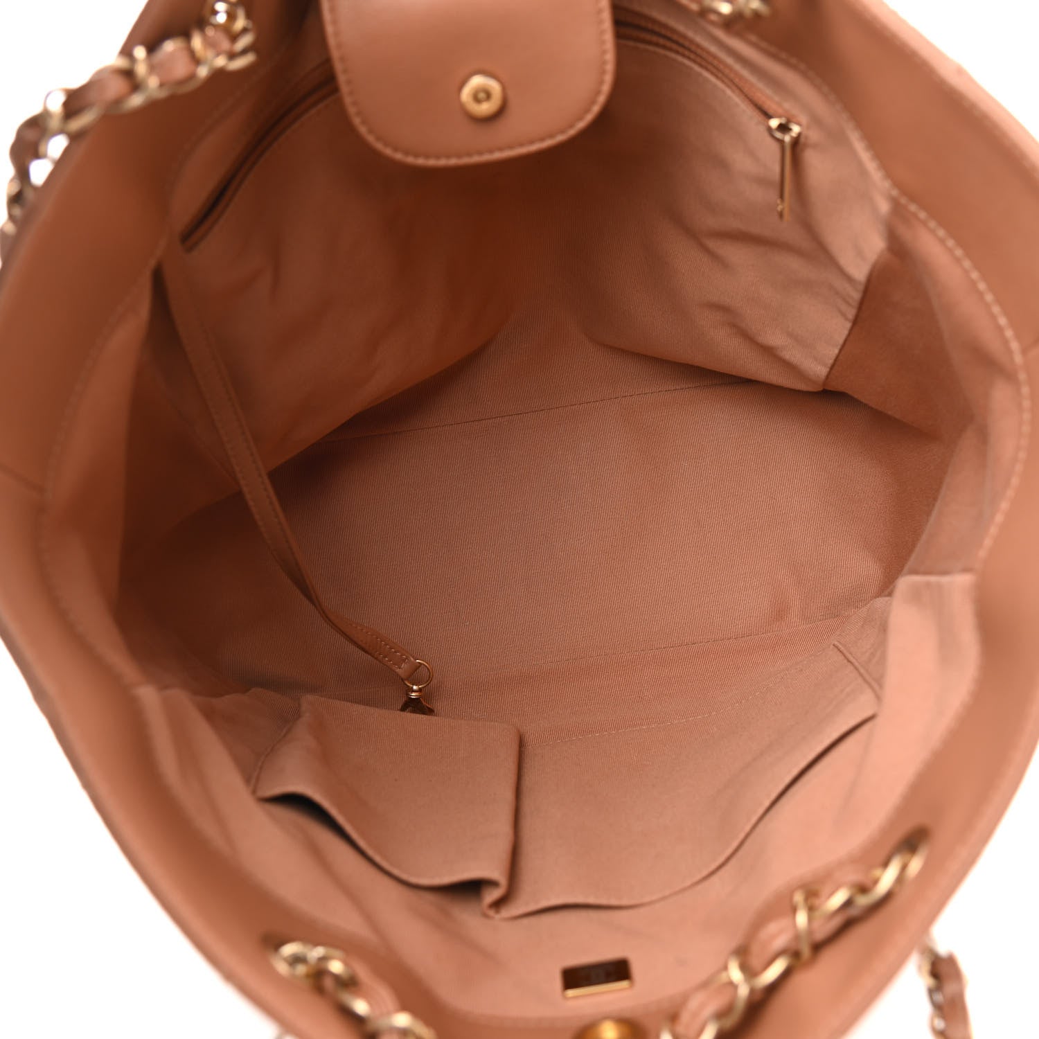 Chanel Calfskin Stitched Large Shopping Bag Brown 5 of 9