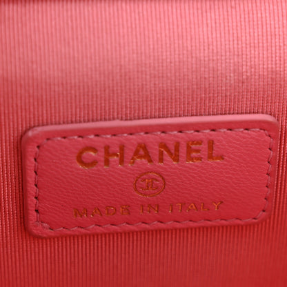 Chanel Lambskin Quilted Trendy Mini Vanity Case With Chain Pale Pink 6 of 14