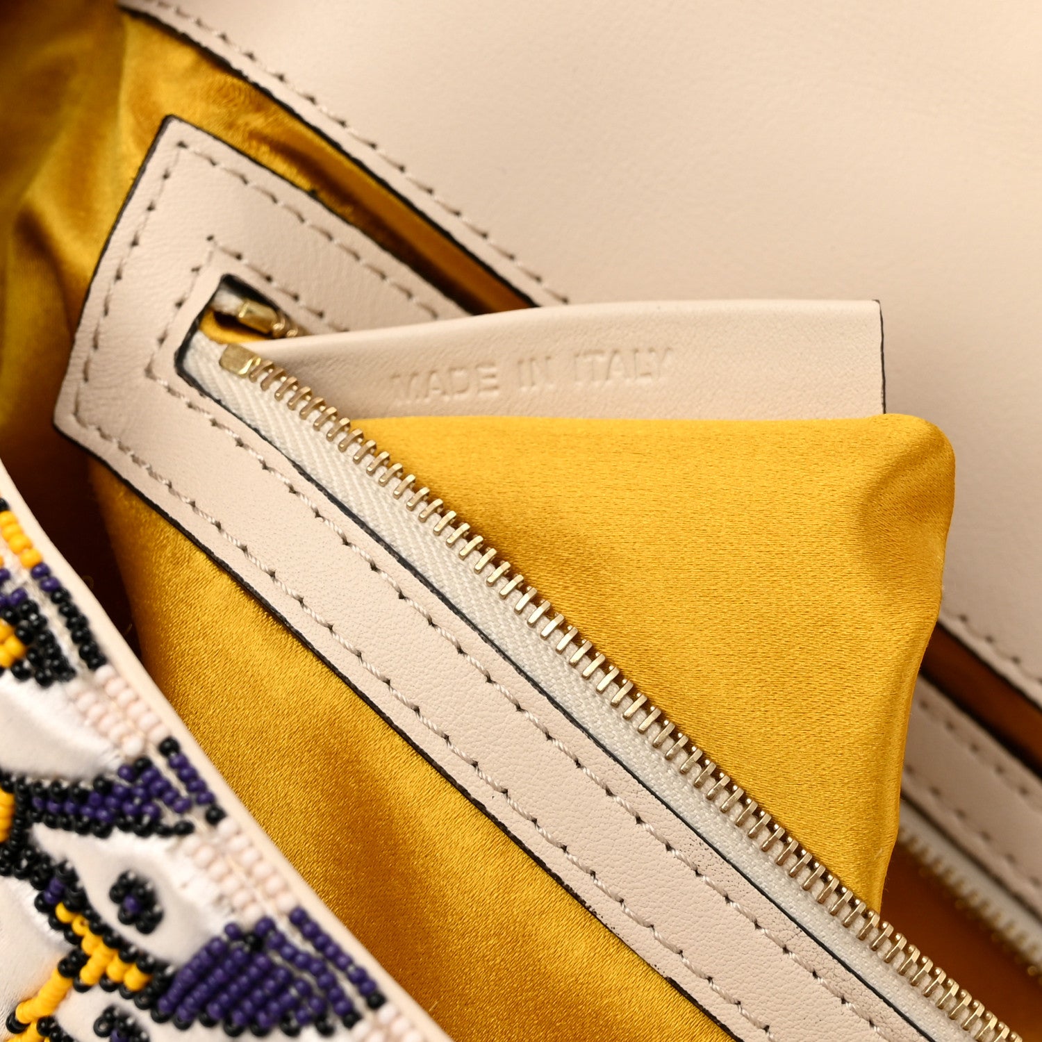 Fendi Satin Beaded Embroidered Baguette Multicolor 6 of 9