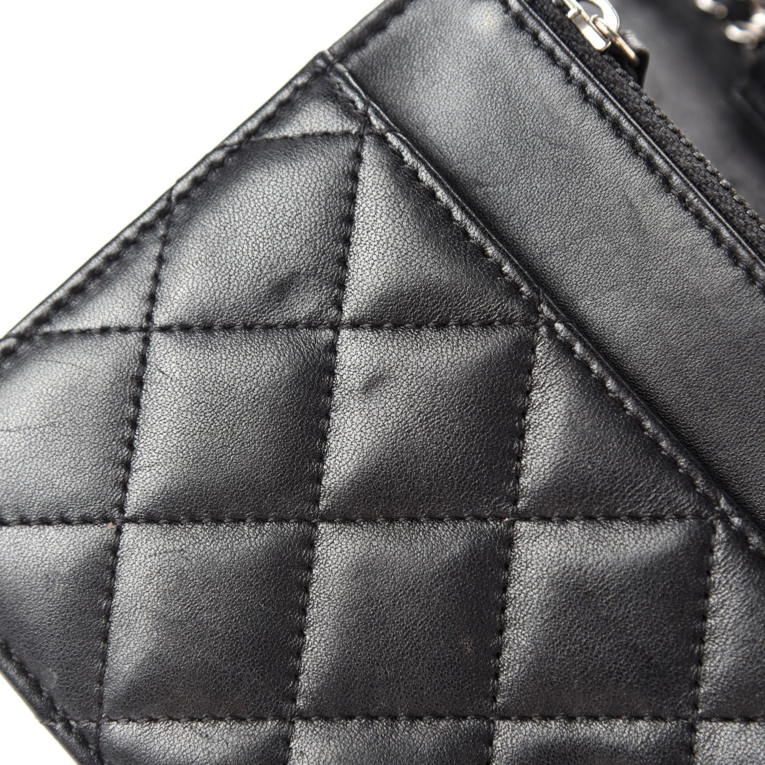 Chanel Lambskin Quilted Wallet On Chain WOC Black 8 of 12