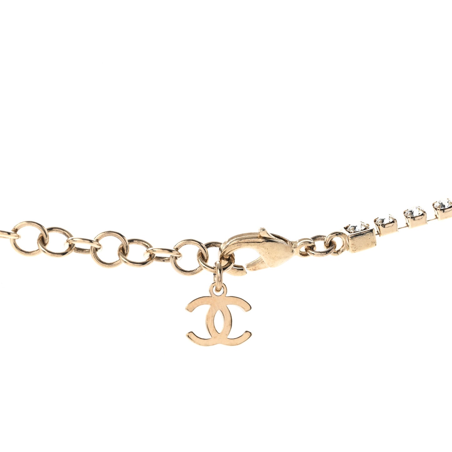 Crystal Clover Heart Star CC Drop Necklace Silver Gold