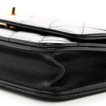 Chanel Lambskin Quilted Trendy CC Wallet On Chain WOC Black 11 of 12