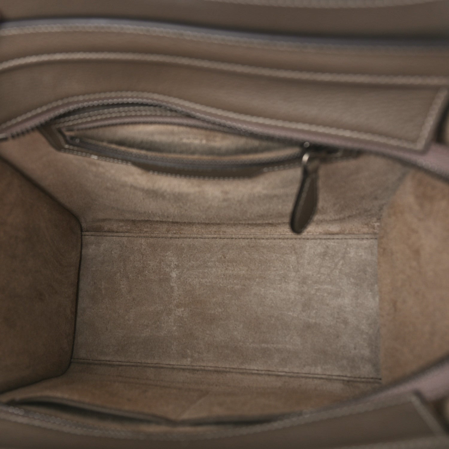 Celine Drummed Calfskin Micro Luggage Souris 5 of 8