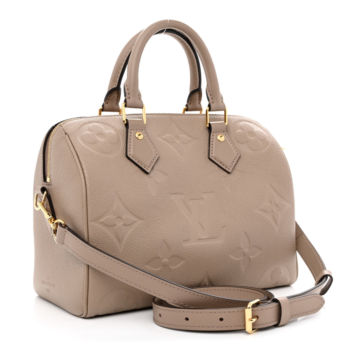 Louis Vuitton Empreinte Monogram Giant Speedy Bandouliere 25 Tourterelle 3 of 9
