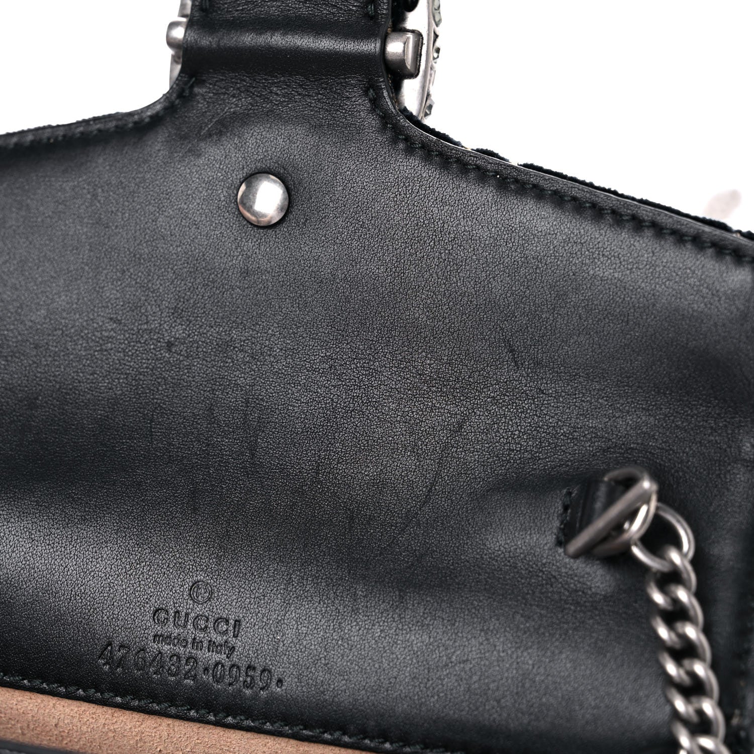 Gucci Velvet GG Monogram Super Mini Dionysus Shoulder Bag Blue Beige Black 11 of 13