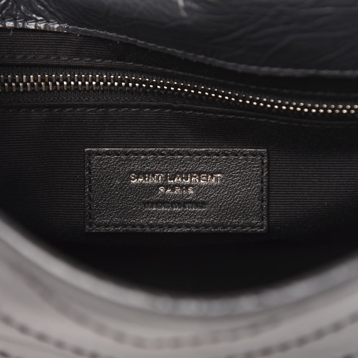 Crinkled Calfskin Matelasse Monogram Niki Chain Wallet Fog