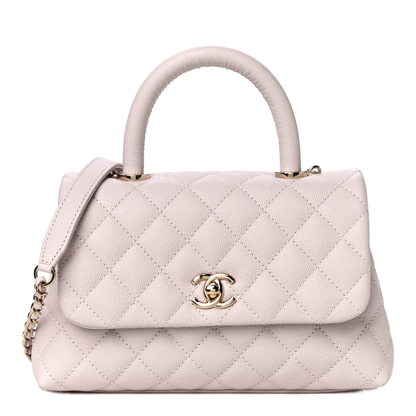 Caviar Quilted Mini Coco Handle Flap Lilas Lilac