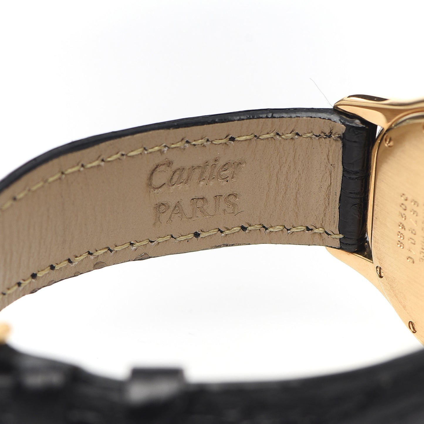 18K Yellow Gold Alligator 33mm Cougar Quartz Watch