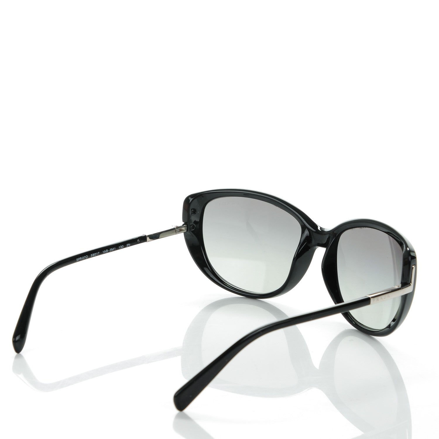 Prada Cat Eye Sunglasses SPR 07O Black 3 of 6